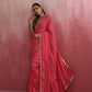trueBrowns Pink Muslin Silk Saree | Swadesiicart