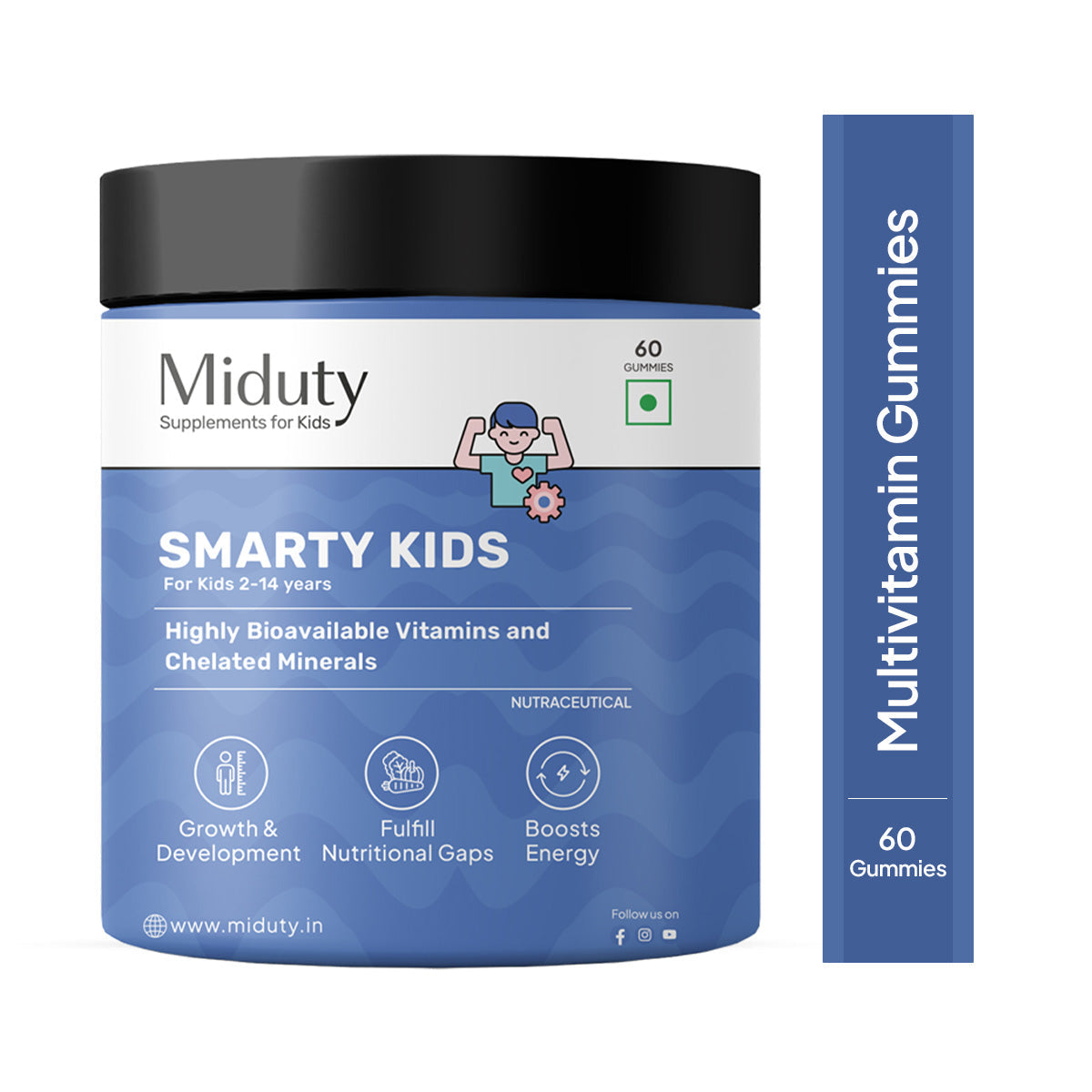 Miduty by Palak Notes Smarty Kids Multivitamin Gummies | Swadesiicart