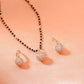 Estele Rose Gold-Polished CZ Beautiful Round Designer Mangalsutra Necklace Set with White Austrian Crystals for Women - Swadesiicart