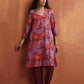 trueBrowns Purple Print Kurta Co-ord Set - Swadesiicart