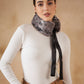 InWeave Women's Dark Grey Duble Shade Fur Neckpiece - Swadesiicart