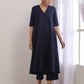 trueBrowns Blue Slub High Slit Kurta Pant Set | Swadesiicart
