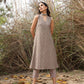trueBrowns Grey Cotton Embroidered S/L Kurta Set | Swadesiicart