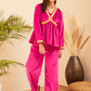 InWeave Women's Magenta Mughal Shaan Style Velvet Short Kurta Set - Swadesiicart