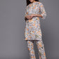 Varanga Women Purple Floral Printed Co-Ord Set - Swadesiicart