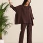 trueBrowns Cola Cotton Dobby Relaxed Co-ord Set - Swadesiicart