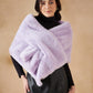 InWeave Women's Mauve Fur Cape - Swadesiicart