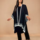trueBrowns Black Woollen Kaftan Cape | Swadesiicart