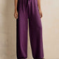 trueBrowns Purple Woollen Flared Pants | Swadesiicart