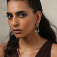 trueBrowns Gold Elephant Embossed Dangle Earrings | Swadesiicart