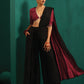 trueBrowns Black Silk Palazzo Stitched Saree | Swadesiicart