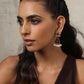 trueBrowns Silver Gold Tone Petal Dangle Earrings | Swadesiicart