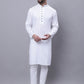 Even Apparels White Pure Cotton Kurta With Band Collar | Swadesiicart