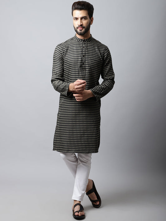 Even Apparels Brown Pure Cotton Kurta With Band Collar | Swadesiicart