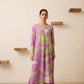 NOZ2TOZ Women's Floral Printed Knee Length V Neck Kurta Set - Swadesiicart