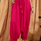 InWeave Fuchsia Solid Harem Pant - Swadesiicart