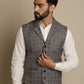 Even Apparels Men's Brown Waistcoat with Notched Lapel | Swadesiicart