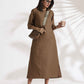 trueBrowns Brown Slub Dress | Swadesiicart