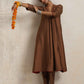 trueBrowns Brown Silk Kurta Set | Swadesiicart