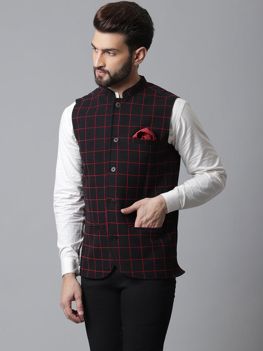 Even Apparels Men's Brown Nehru Jacket With Welt Pockets | Swadesiicart