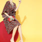 InWeave Women's Maroon Floral Jaal Print Kaftan Dress - Swadesiicart