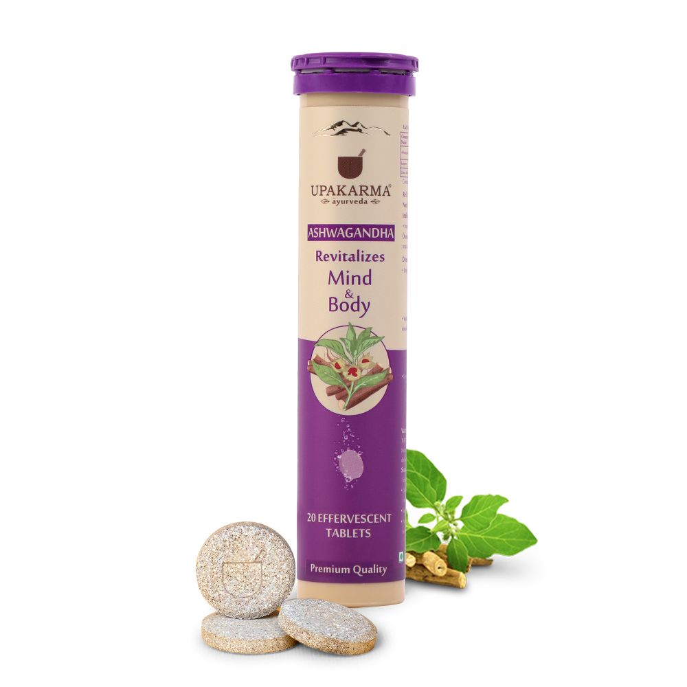 Upakarma Ayurveda Ashwagandha Effervescent Tablets | Swadesiicart