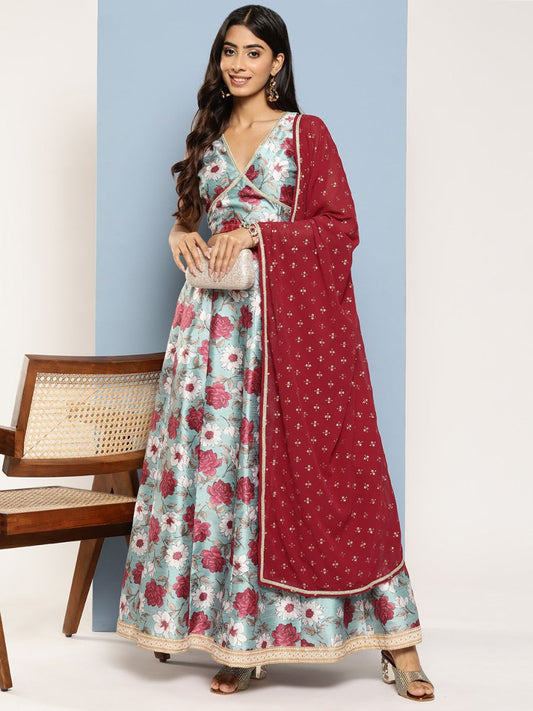 Ahalyaa Printed Ready to Wear Lehenga & Blouse With Dupatta | Swadesiicart