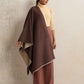 trueBrowns Dark Brown Reversible Woollen Stole | Swadesiicart