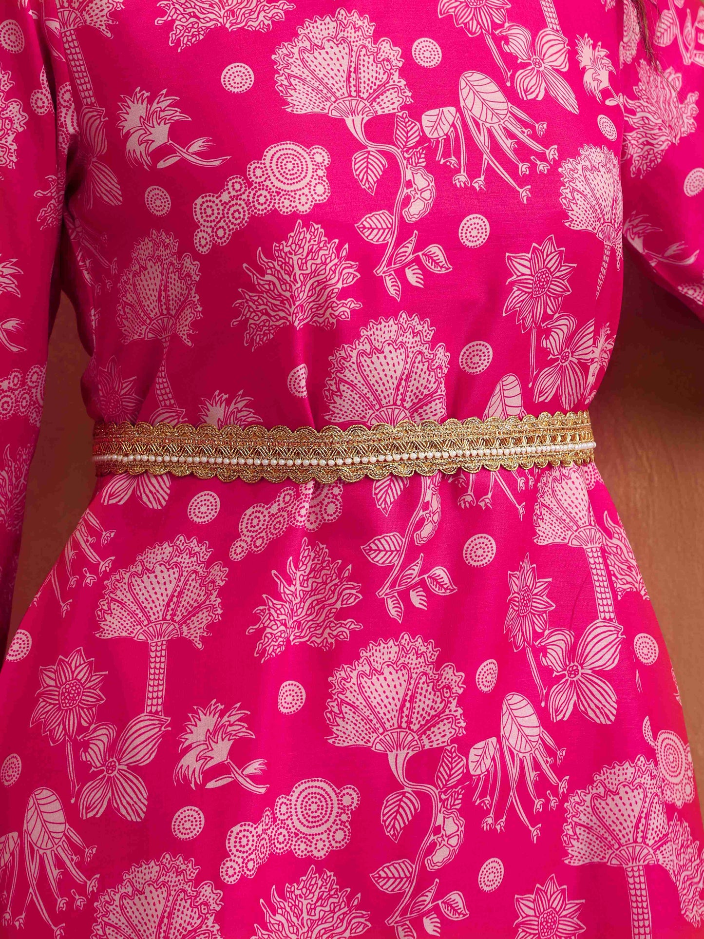 trueBrowns Gold Embellished Belt | Swadesiicart