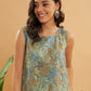 InWeave Dull Green Leaf Floral Print W/U Top - Swadesiicart