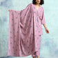 trueBrowns Light Mauve Printed Velvet Shawl | Swadesiicart