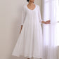 trueBrowns White Dobby Front Pleated Long Kurta Pant Set | Swadesiicart