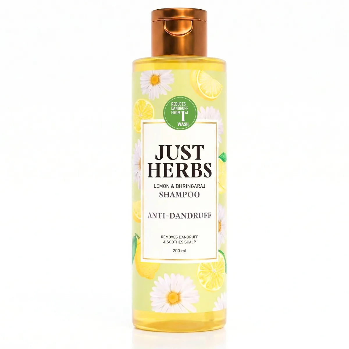 Anti Dandruff Shampoo | Lemon, Bhringraj & 12 Herbs - 200 ml