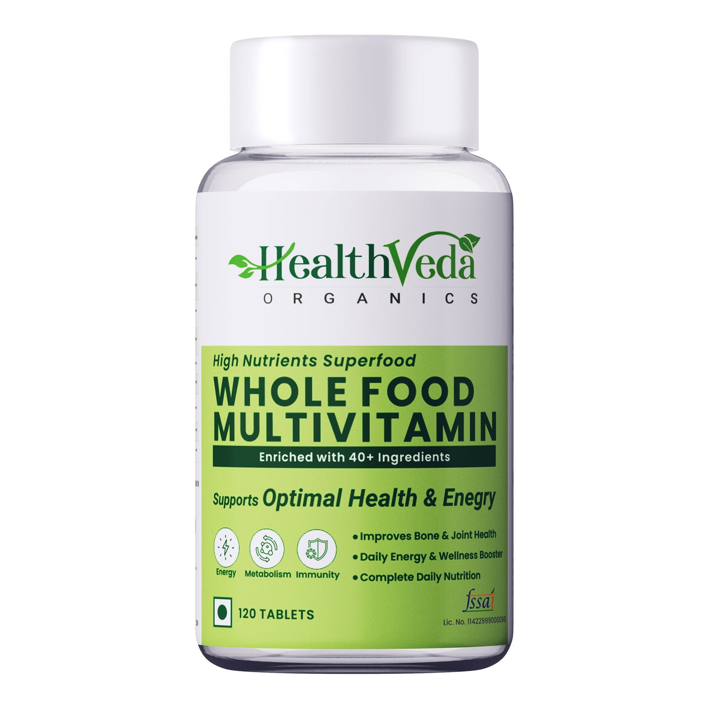 Health Veda Organics Whole Food Multivitamin Veg Tablets - Swadesiicart