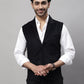 Even Apparels Men's Black Nehru Jacket With Welt Pockets | Swadesiicart