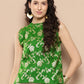 InWeave Women's Green Brocade Halter Top - Swadesiicart