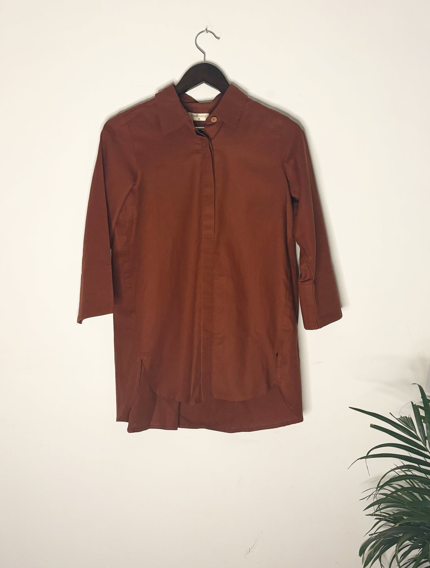trueBrowns Brown Solid Top | Swadesiicart