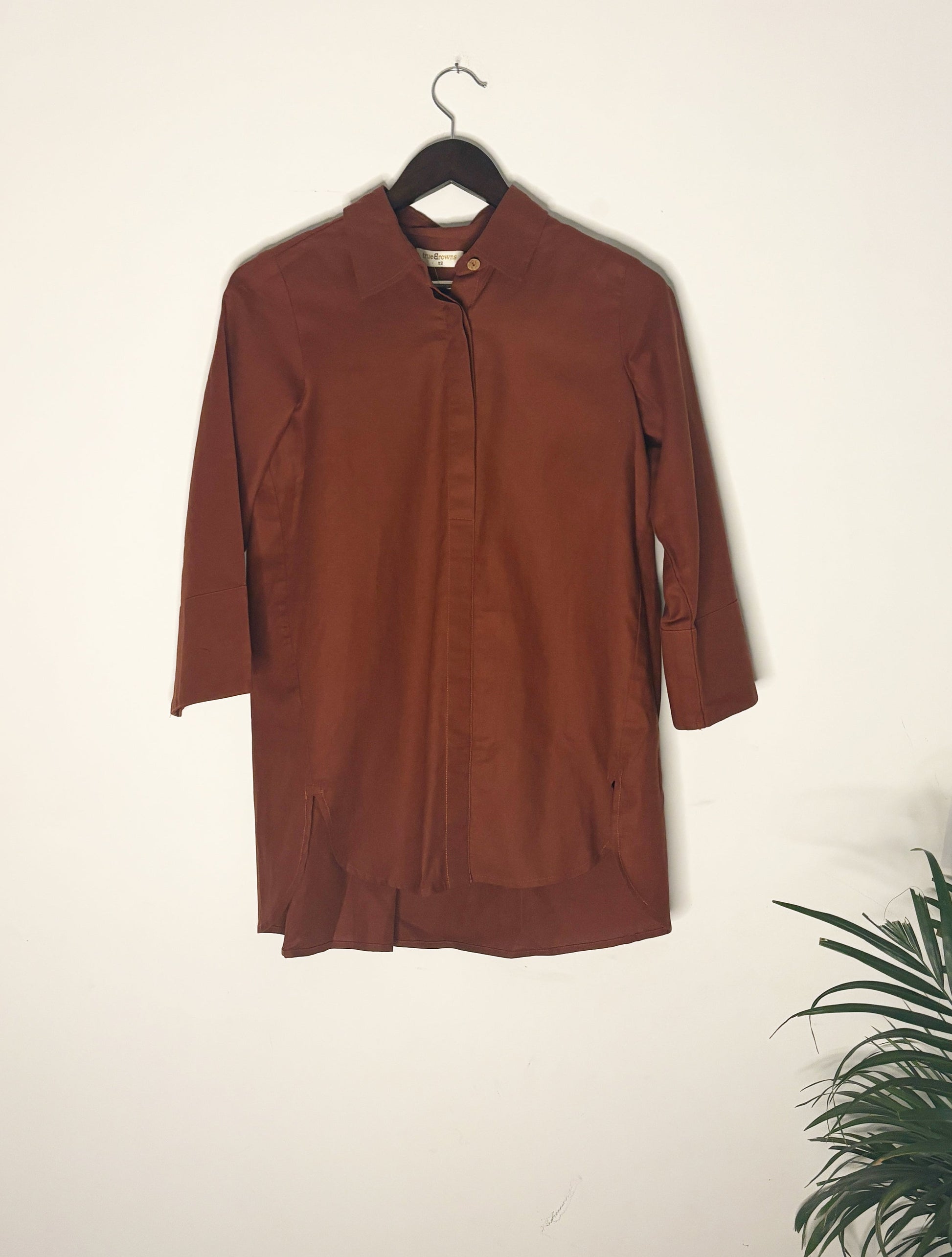 trueBrowns Brown Solid Top | Swadesiicart