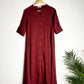 trueBrowns Maroon Slub Kurta | Swadesiicart