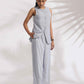 trueBrowns Grey Cotton Stripe Co-ord Set - Swadesiicart