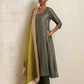 trueBrowns Green Tissue Anarkali Kurta Dupatta Set | Swadesiicart