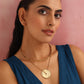 trueBrowns Brass Circular Layererd Necklace | Swadesiicart
