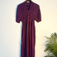 trueBrowns Purple Slub Pleated Dress | Swadesiicart
