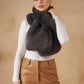 InWeave Slaty Grey Faux Fur Neck Warmer - Swadesiicart