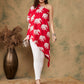 InWeave Women's Red Elephant Print Oneshoulder Top - Swadesiicart