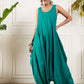 InWeave Teal Round Sleeveless Jumpsuit - Swadesiicart