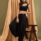 InWeave Black Solid Harem Pant - Swadesiicart