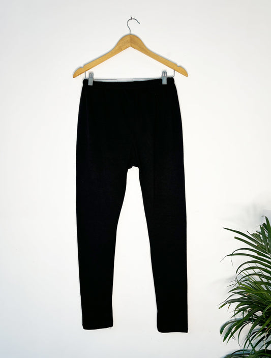 trueBrowns Black Wollen Leggings | Swadesiicart
