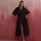 trueBrowns Cola Cotton Dobby Pleated Kurta Set | Swadesiicart