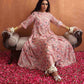 trueBrowns Pink Flared Anarkali Kurta Set | Swadesiicart